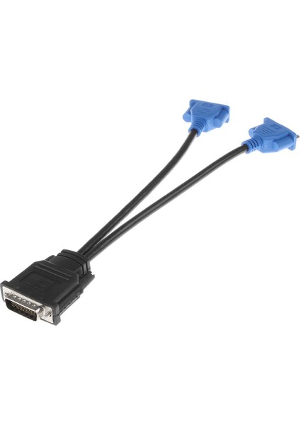 Dms-59 Pin Erkek Çift VGA Bayan Y Splitter Video Kartı Adaptörü Kablosu
