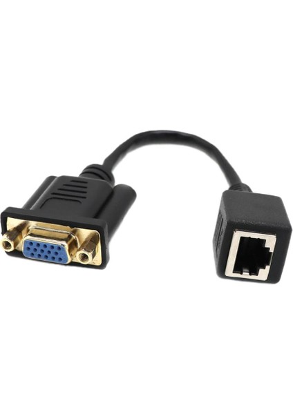 VGA Kadın RJ45 Kadın Genişletici Bağlayıcı Cat5 5e Ağ Kablosu Adaptörü Kadın Erkek