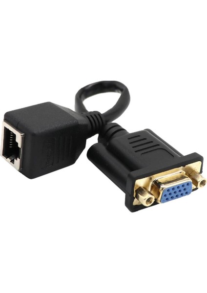 VGA Kadın RJ45 Kadın Genişletici Bağlayıcı Cat5 5e Ağ Kablosu Adaptörü Kadın Erkek fiyatları