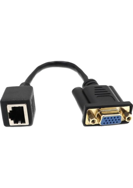 VGA Kadın RJ45 Kadın Genişletici Bağlayıcı Cat5 5e Ağ Kablosu Adaptörü Kadın Erkek indirimleri