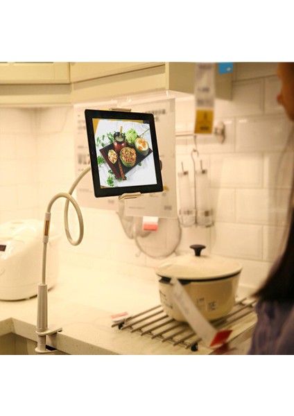 Apple Veya Android Cihazlar Için Tablet Tutucu 4-9.7 Inç 65 cm / 25.59 Inç Beyaz modelleri