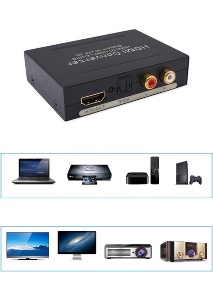 Hdmı Ses Extractor Splitter Hdmı Hdmı + Optik Spdıf Rca L / R Ses