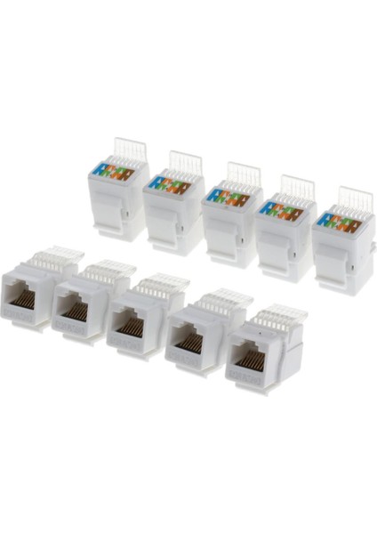 10 Adet Keystone Cat6 Ethernet Ağ Modülü Fiş Duvar Plakası Adaptörü (Yurt Dışından)