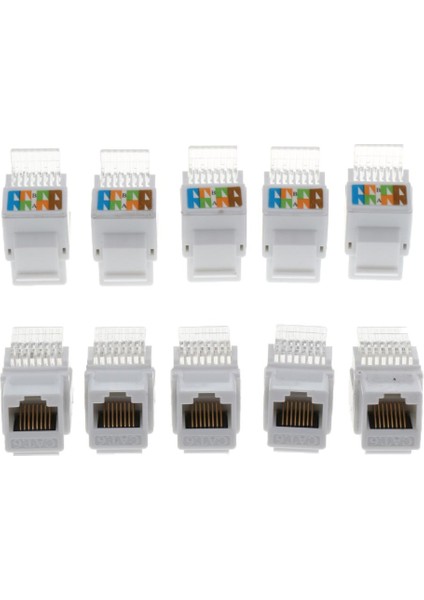 10 Adet Keystone Cat6 Ethernet Ağ Modülü Fiş Duvar Plakası Adaptörü (Yurt Dışından)