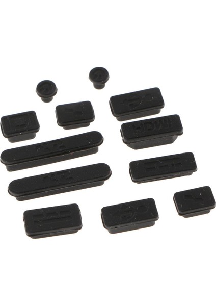 Lastik Silikon Jel Toz Port Plug Kapak Stoper Macbook Pro Hava Retina Siyah Için Siyah