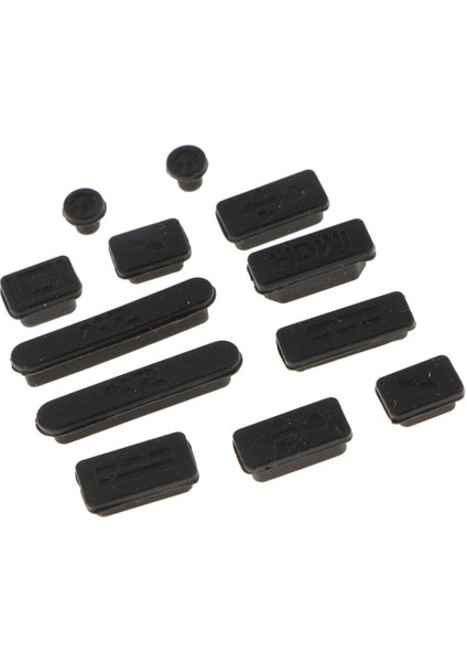 Lastik Silikon Jel Toz Port Plug Kapak Stoper Macbook Pro Hava Retina Siyah Için Siyah