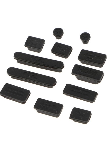 Lastik Silikon Jel Toz Port Plug Kapak Stoper Macbook Pro Hava Retina Siyah Için Siyah