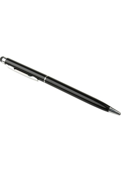 Alaşım 2 In 1 Dokunmatik Ekran Kapasitif Kalem Stylus Iphone Samsung Telefon Pc Pad Için Siyah