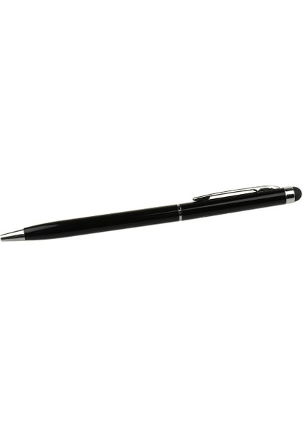 Alaşım 2 In 1 Dokunmatik Ekran Kapasitif Kalem Stylus Iphone Samsung Telefon Pc Pad Için Siyah