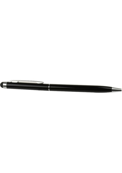 Alaşım 2 In 1 Dokunmatik Ekran Kapasitif Kalem Stylus Iphone Samsung Telefon Pc Pad Için Siyah