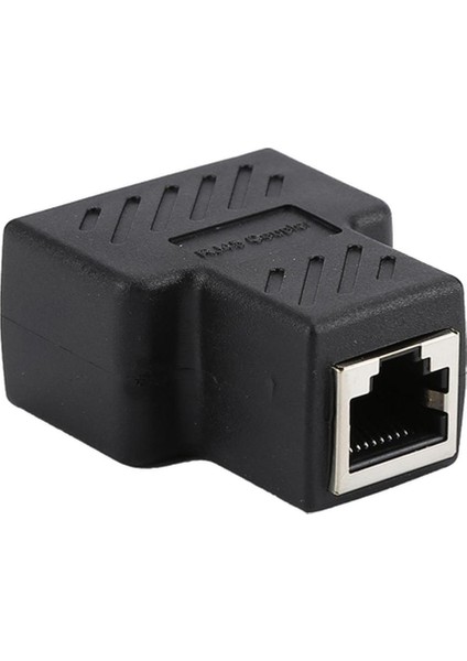 RJ45 Y Adaptörü Splitter Ağ Cat5 Cat6 3-Yollu Bağlayıcı Lan Kablosu Siyah (Yurt Dışından)