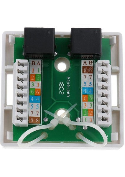 2 Adet CAT5E Yüzey + Geri Duvara Montaj Ağı Ethernet Çift Bağlantı Noktası 8P8C (Yurt Dışından)