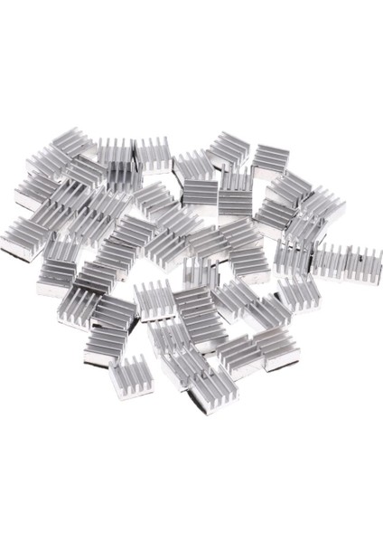 50X Isı Emici Alüminyum Soğutucu Soğutucu Fin Mini Gümüş 8.8 x 8.8 x 5mm (Yurt Dışından)