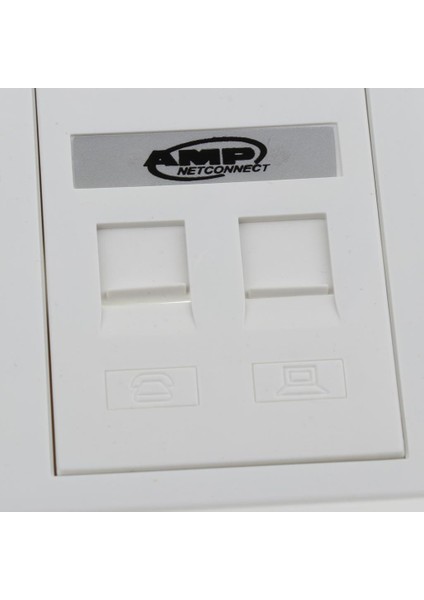 2port RJ11 Ile Beyaz Duvar Plakası Inline Coupler Ethernet Ağı (Yurt Dışından)