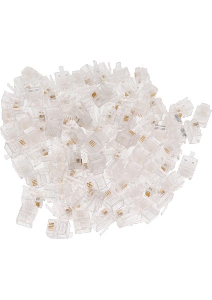 RJ11 Rj-11 6P4C Modüler Fiş Telefon Telefon Bağlayıcı Paketi 100 (Yurt Dışından) fiyatları