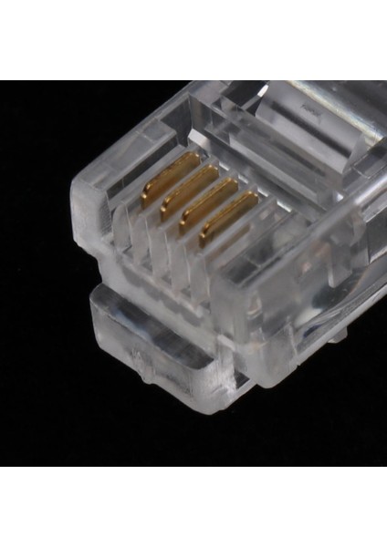 RJ11 Rj-11 6P4C Modüler Fiş Telefon Telefon Bağlayıcı Paketi 100 (Yurt Dışından) fırsatları