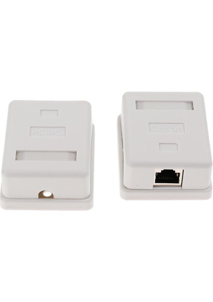 2 x CAT5E Tek Bağlantı Noktası Yüzey Montaj Çıkışı Kutusu Yüz Plakası Best (Yurt Dışından)