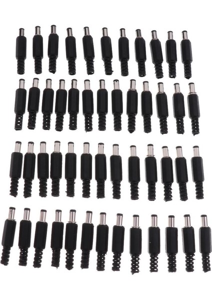 50 Adet 2.5 * 5.5mm 2.5mm Dc Güç Erkek Fiş Lehim Konnektör Plastik Kapak Siyah (Yurt Dışından) fiyatları