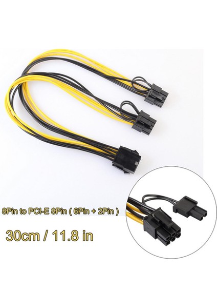 4x Ila Çift (6 + 2) Pin Pcı Güç Kaynağı Y Splitter 4 Adet (Yurt Dışından) indirimleri