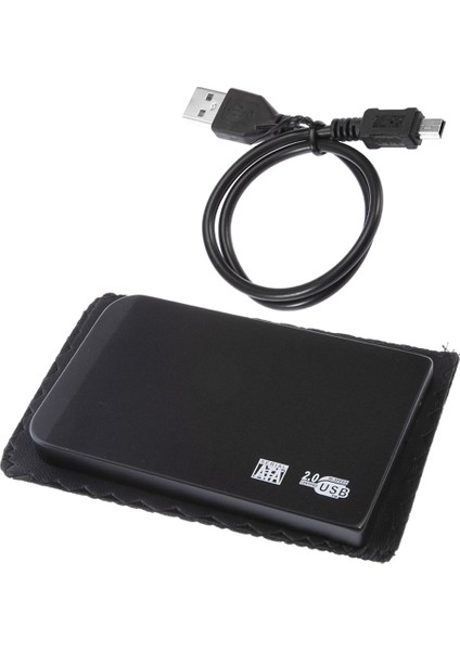 Usb 2.0 Sata Harici 2.5 "Ssd Hdd Sabit Sürücü Muhafaza Dizüstü Disk Kılıfı Blk Siyah (Yurt Dışından)