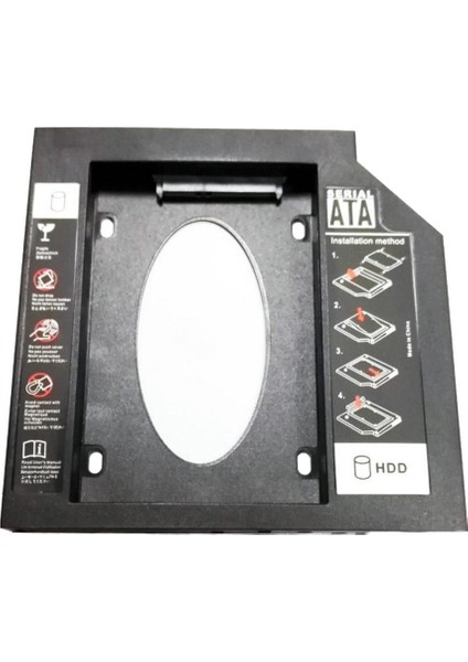 Sata 2. Ssd Hdd Sabit Disk Caddy 12.7mm Cd / Dvd-Rom Optik Koyu (Yurt Dışından)