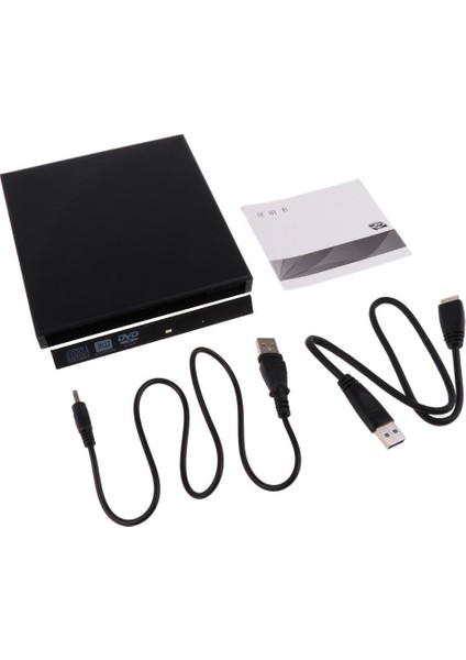 Usb3.0 Dış Kılıf Muhafazası 12.7mm Sata Cd Dvd Optik Sürücü Siyah (Yurt Dışından)