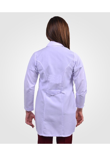Bayan Klasik Yaka Beyaz Doktor Hemşire Öğretmen Vizit Önlük modelleri