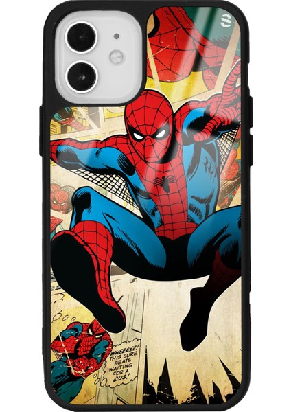 Apple iPhone 12 - 12 Pro Spider-Man Örümcek Adam Tasarımlı Glossy Telefon Kılıfı