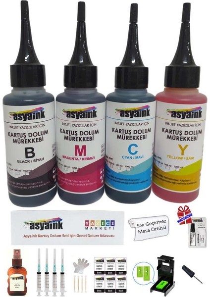 Canon MX475 Kartuş Dolum Seti 4X100ML PG540-CL541