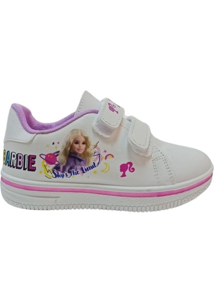 03244 Çocuk Beyaz-Lila Barbie Sneaker Ayakkabı