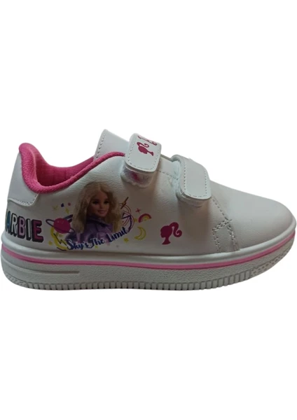 03244 Çocuk Beyaz-Fuşya Barbie Sneaker Ayakkabı