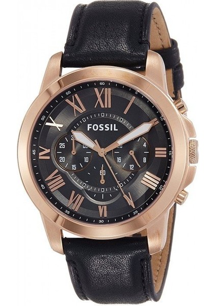 Online Kordon Fossil FS4745 Siyah Deri Saat Kordonu