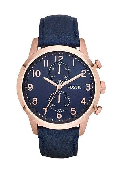 Online Kordon Fossil FS1138 Uyumlu Lacivert Deri Saat Kordonu