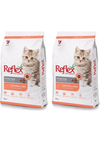 Tavuklu & Pirinçli Yavru Kedi Maması 2 kg x 2 Adet