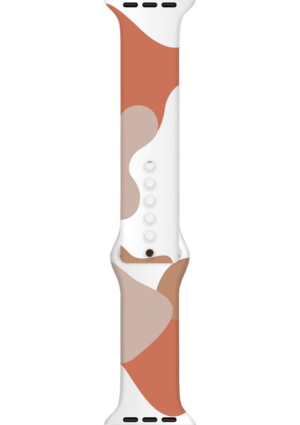Apple Watch Seri 10 46MM, Seri 9/8/7/6/se/5/4/3 Desenli Silikon Kordon 45MM 44MM 42MM Uyumlu Çöl Kumu-Gri