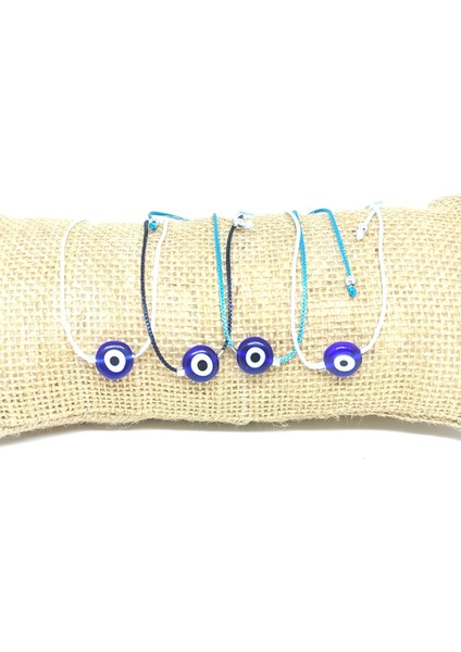 Cam Nazar Boncuklu Asansörlü 4'lü Bileklik Seti Set 2