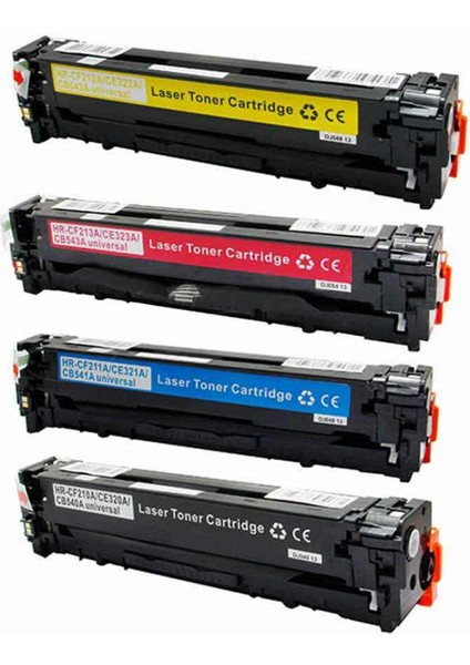Hp Color Laserjet CP1215 (CB540-CB541-CB542-CB543) Set Muadil Toner