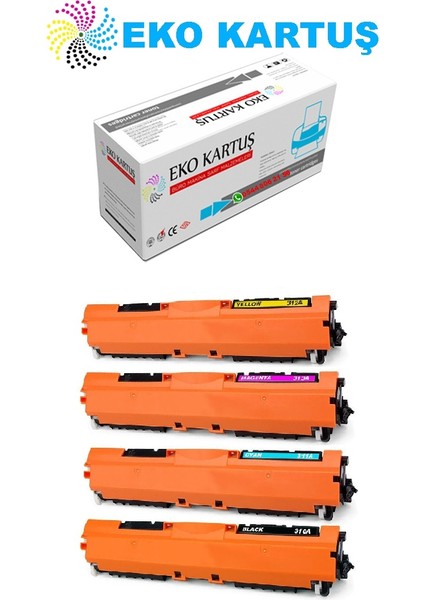 Eko Kartuş Hp Color Laserjet CP1025NW (CE310-CE311-CE312-CE313) Muadil Toner