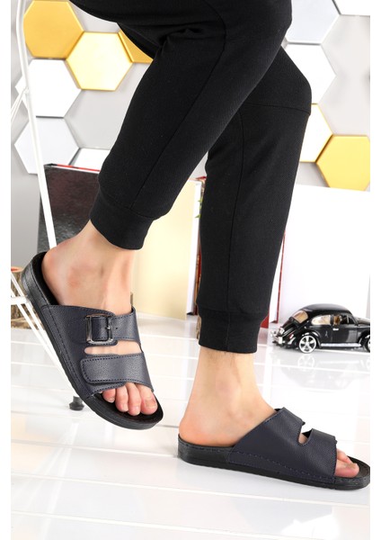 Ary 36-487 Günlük Cırtlı Erkek Terlik Lacivert modelleri