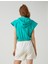 Kadın Crop Kolsuz Baskılı Kapşonlu Tişört 4