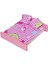 Dollhouse Minyatür Mobilya Ahşap Yatak Odası Yatak Masa Lambası Dolap Oyuncak Seti Gül Kırmızı (Yurt Dışından) 3