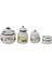 4 Adet 1:12 Bebek Evi Mobilya Seti Mini Porselen Baharat Kavanoz Baharat Kutular Set (Yurt Dışından) 1
