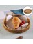 Yuvarlak Rattan Depolama Tepsisi Hasır Sepet Servis Tepsisi Meyve Ekran 24 cm 4