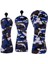 3 Adet / Takım Spor Golf Kulübü Headcover 460CC Sürücü Ahşap Kafa Kapak Mavi Camo 2