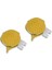 2 x Desen Golf Manyetik Visor ve Şapka Klip Ball Marker Sarı 1