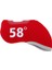 Dayanıklı Neopren Golf Kulübü Demir Atıcı Kafa Örtüsü Headcover Koruyucu Kol 58 Derece Kırmızı 5