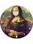 Cakatablo Maskeli Mona Lisa Duvar Saati (Çap 50X50 cm ) 1