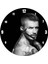 Cakatablo David Beckham Üstü Çıplak Karanlık Arkaplan Duvar Saati (Çap 50X50 cm ) 1