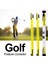2 Paket Golf Hizalama Sticks Golf Salıncak Katlanabilir 48IN Anti-Flip Tam Salıncak Sarı (Yurt Dışından) 2