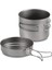 Top Sport 1100 ml / 1600 ml Titanium Pot Pan Set Süper Hafif (Yurt Dışından) 3